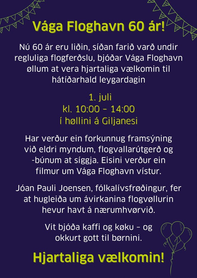 Vága Floghavn 60 ár - hátíðarhald