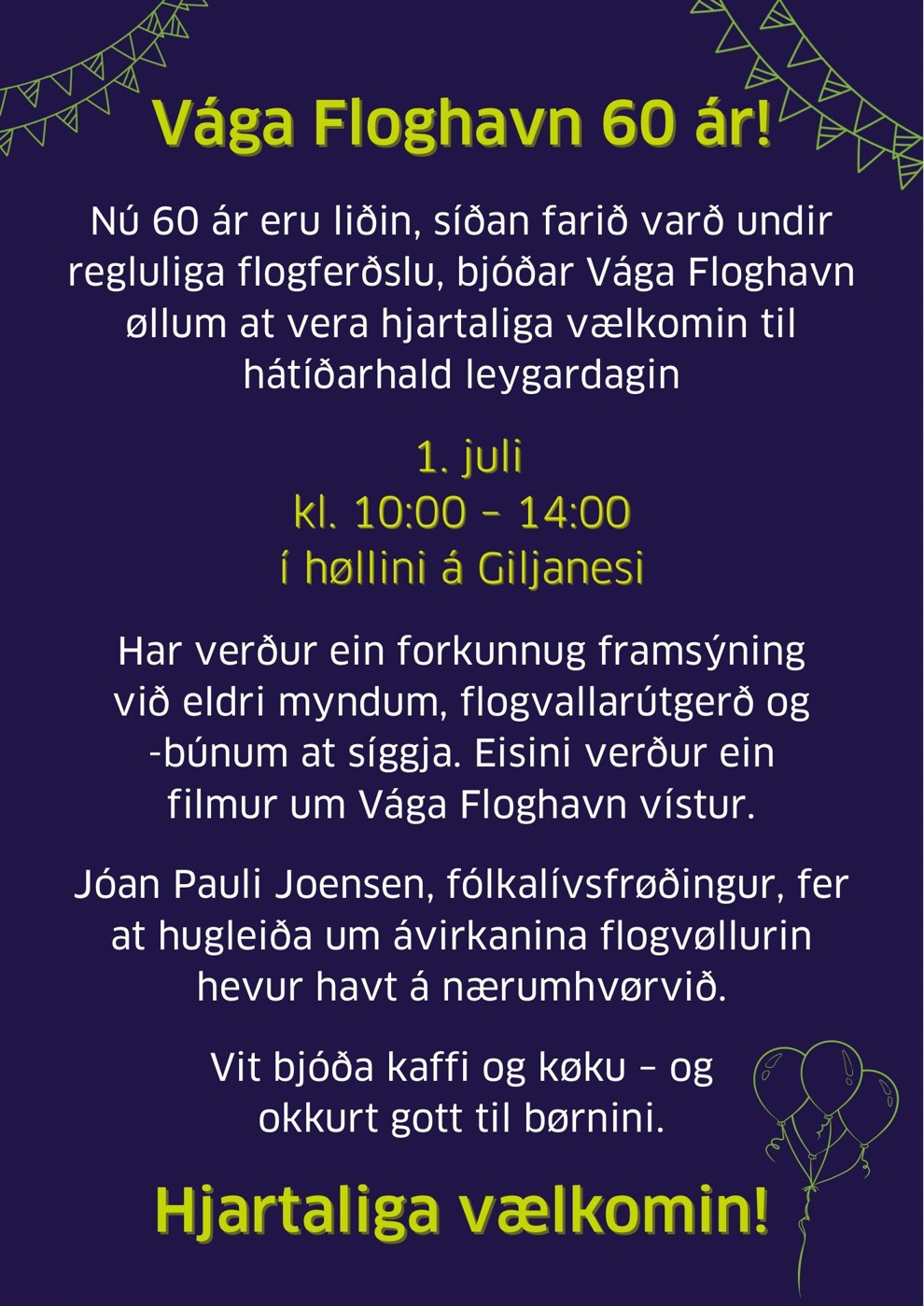 Vága Floghavn 60 ár - hátíðarhald